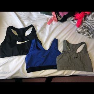 3 Nike sports bras